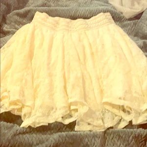 Cream lace justice skirt